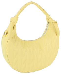 Chevron Quilted Hobo Shoulder Bag LH126-Z YELLOW